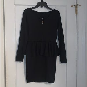 Slim Short Black Dress